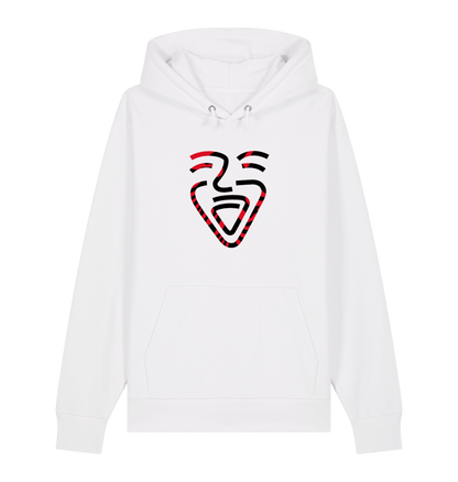 White Printed Sweater Front