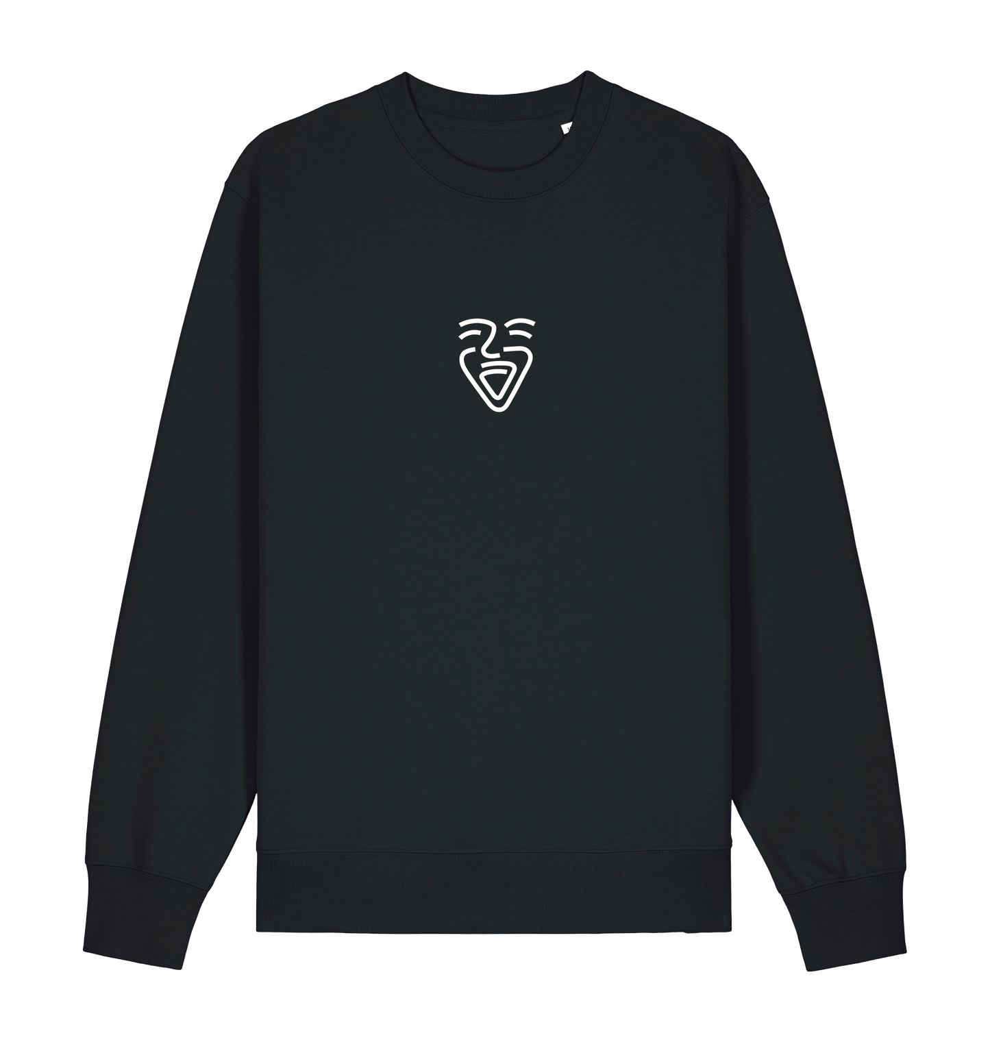 Black Printed Sweater Front