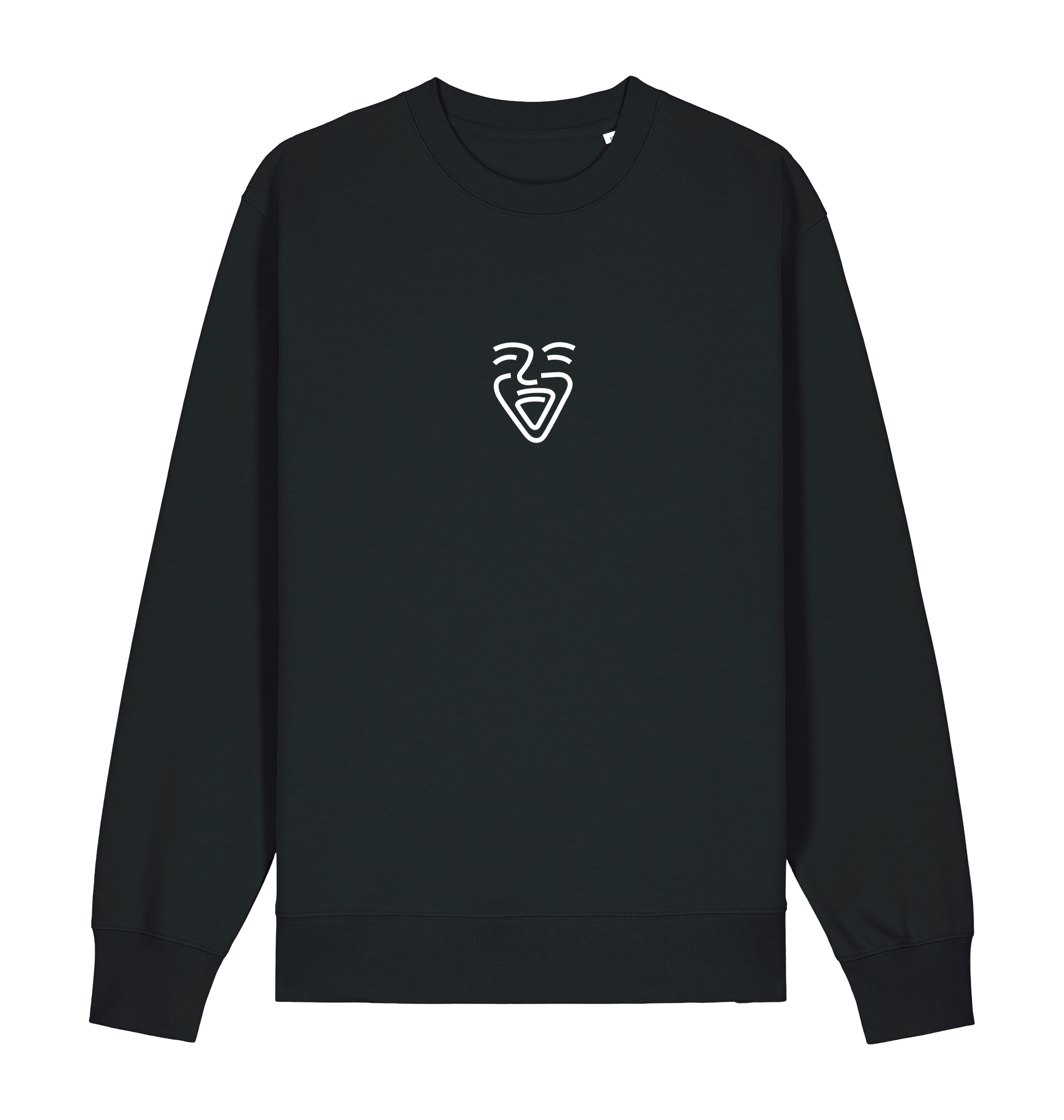 Black Printed Sweater Front
