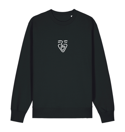 Black Printed Sweater Front
