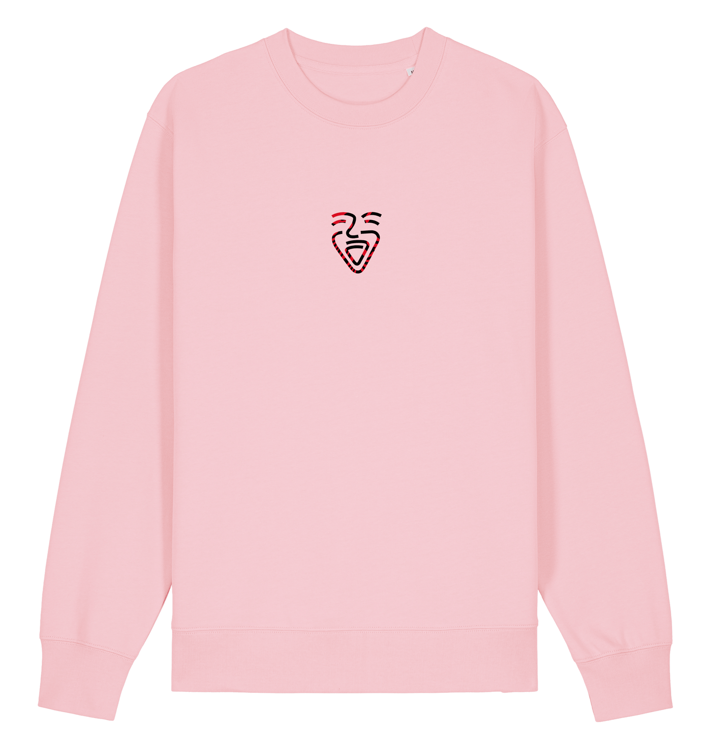Cotton Pink Printed Sweater Front