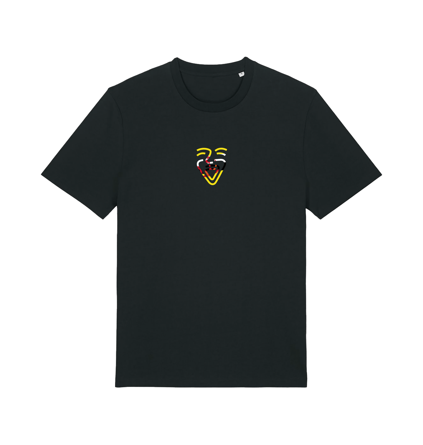 Black Printed T-shirt Front