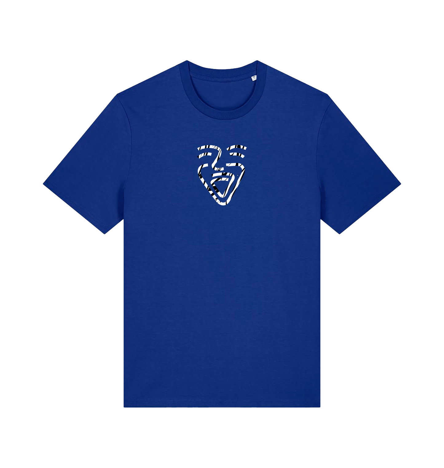 Worker Blue Printed T-shirt Front