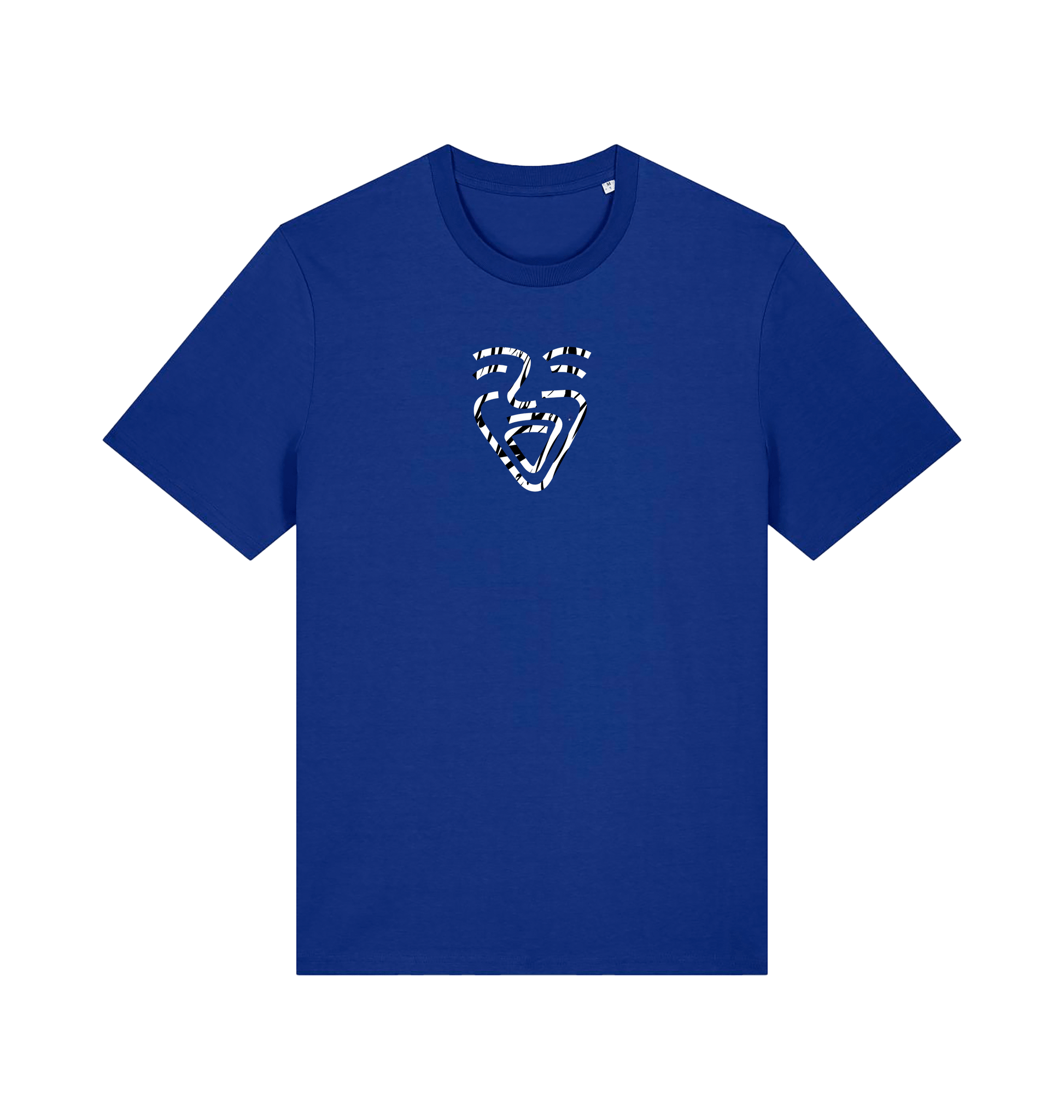 Worker Blue Printed T-shirt Front