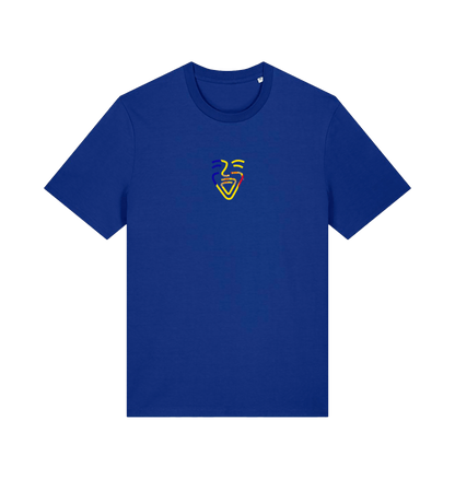 Worker Blue Printed T-shirt Front