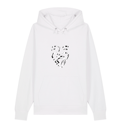 White Printed Sweater Front