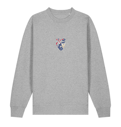 Heather Grey Printed Sweater Front
