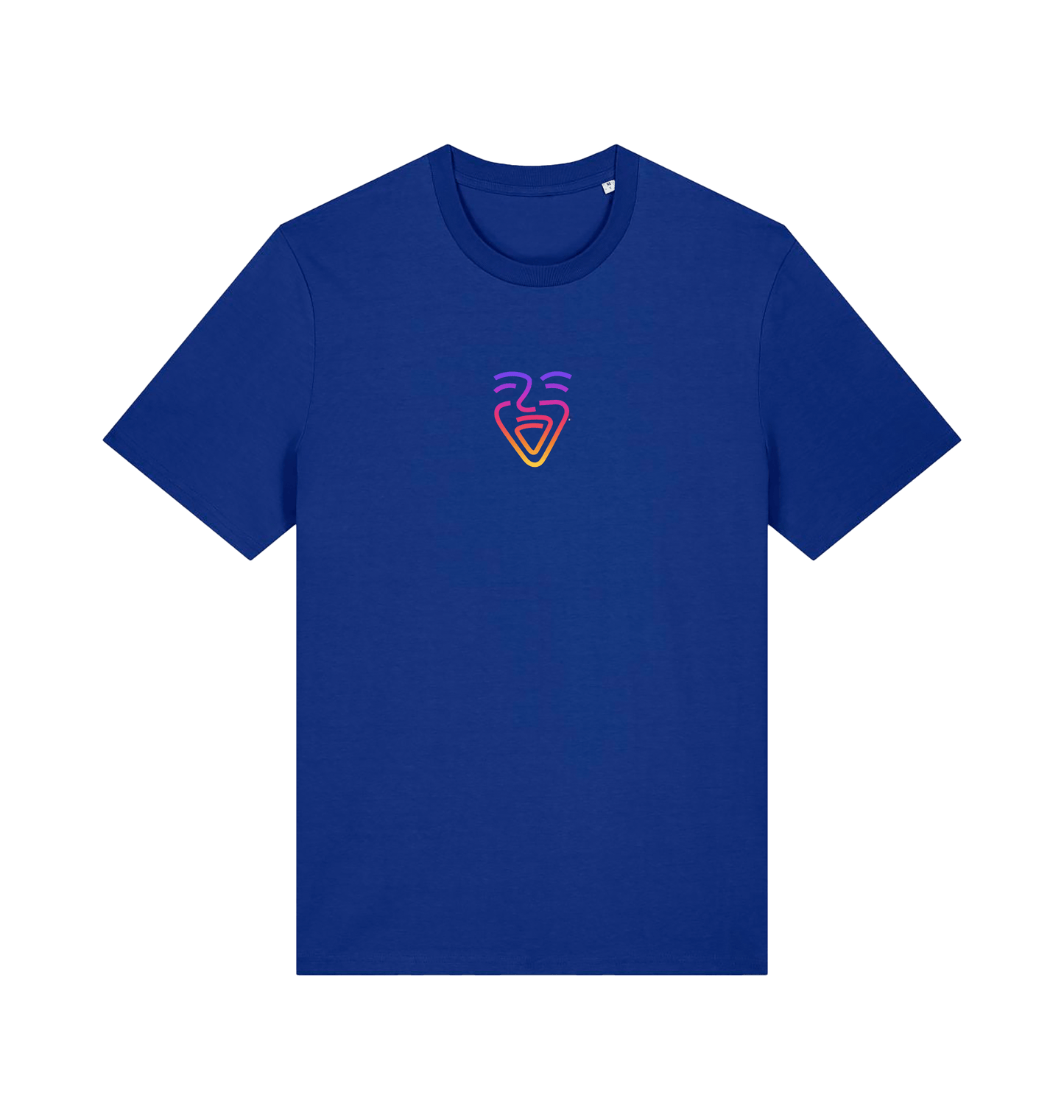 Worker Blue Printed T-shirt Front