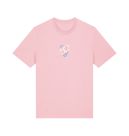 Cotton Pink Printed T-shirt Front
