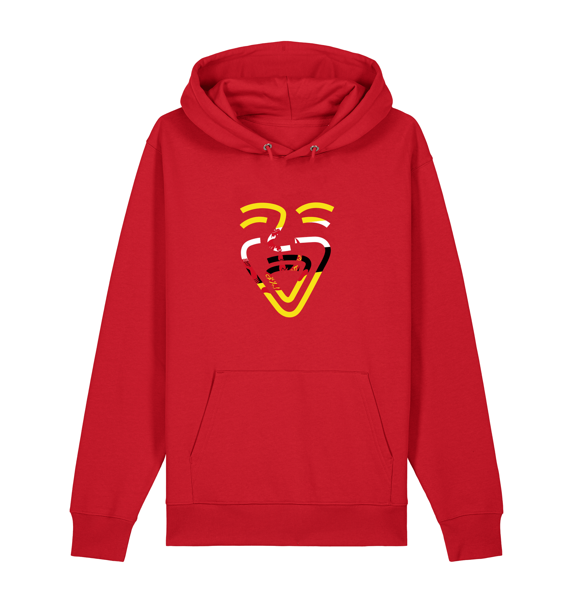 Red Printed Sweater Front