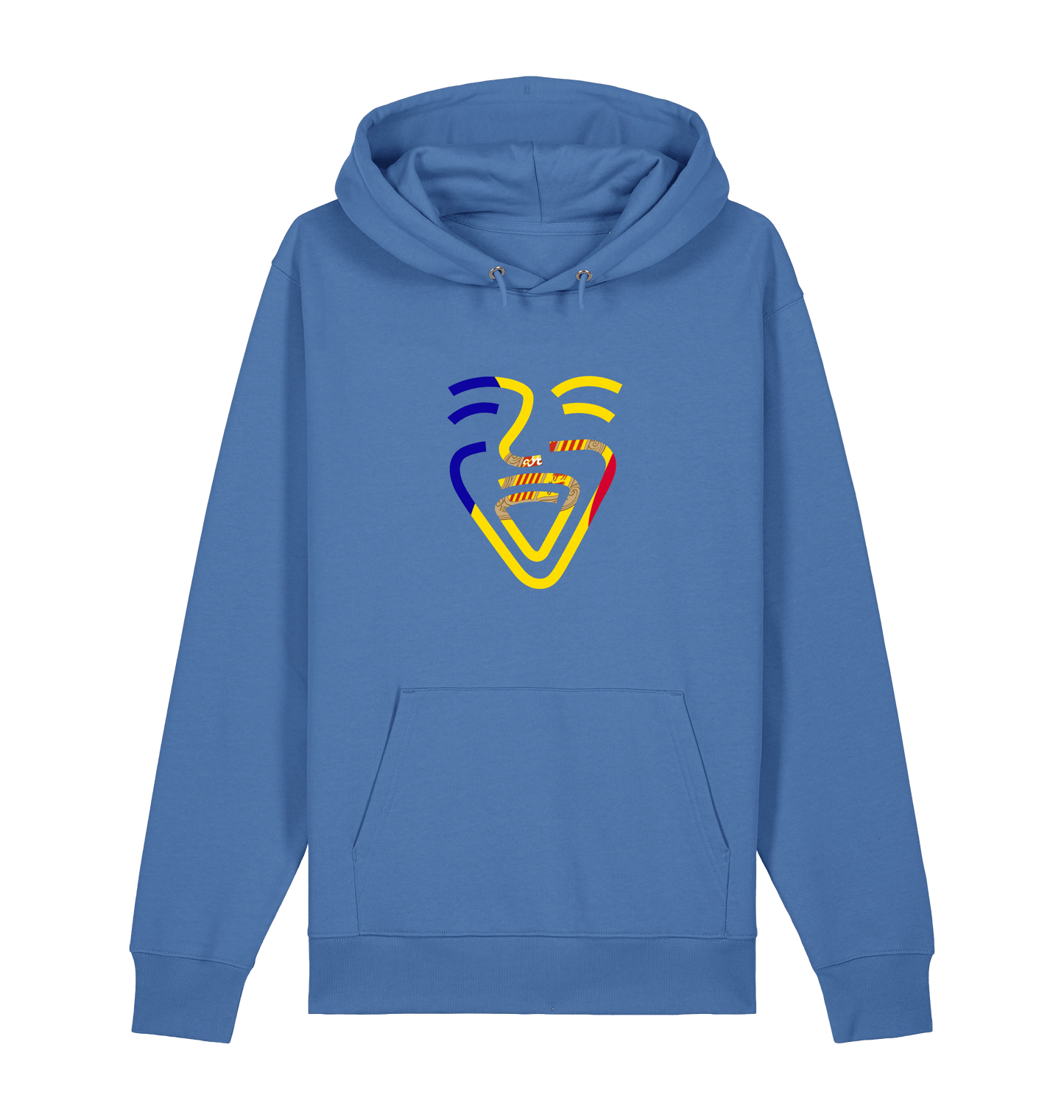Bright Blue Printed Sweater Front