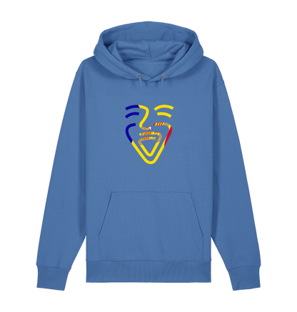 Bright Blue Printed Sweater Front