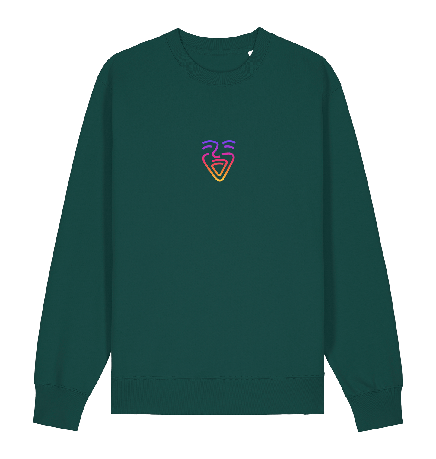 Glazed Green Printed Sweater Front
