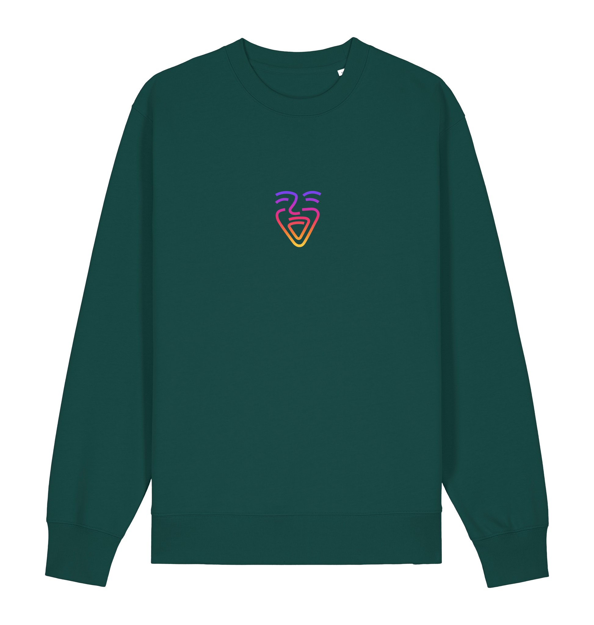 Glazed Green Printed Sweater Front