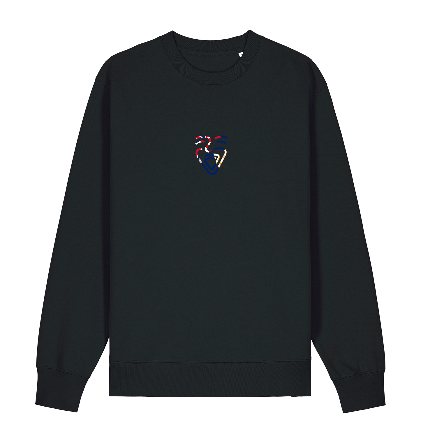 Black Printed Sweater Front