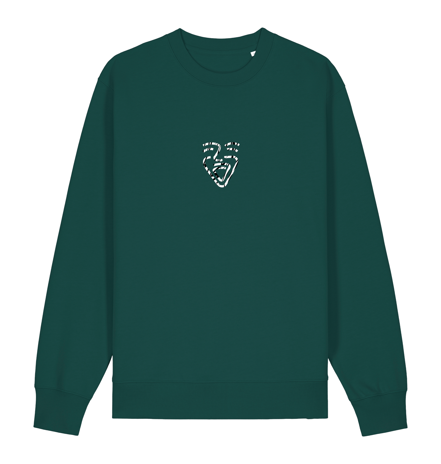 Glazed Green Printed Sweater Front