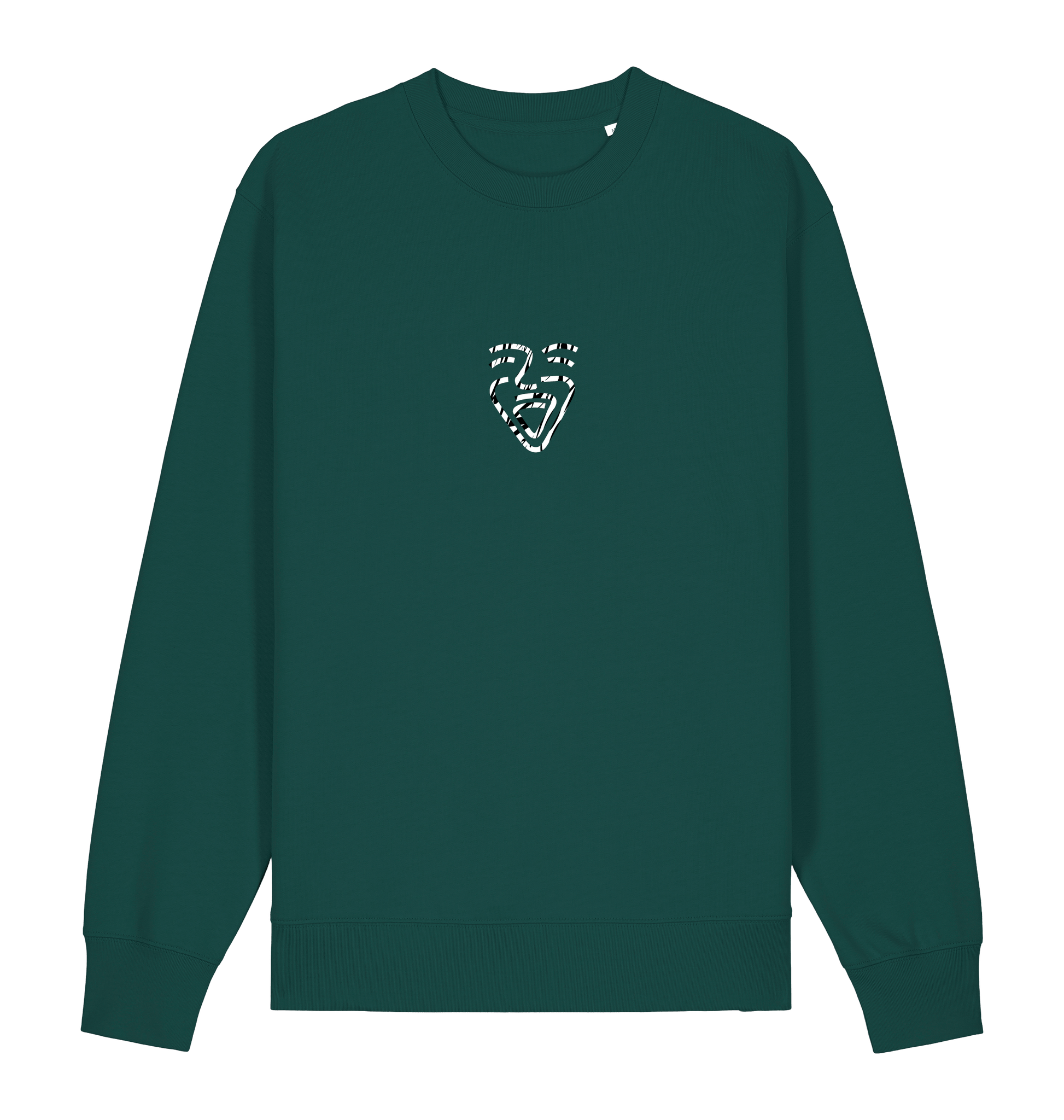 Glazed Green Printed Sweater Front