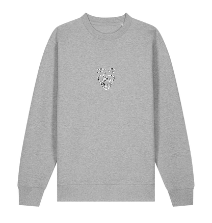 Heather Grey Printed Sweater Front