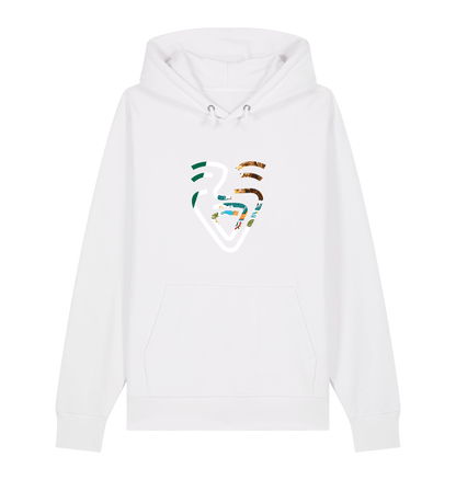 White Printed Sweater Front