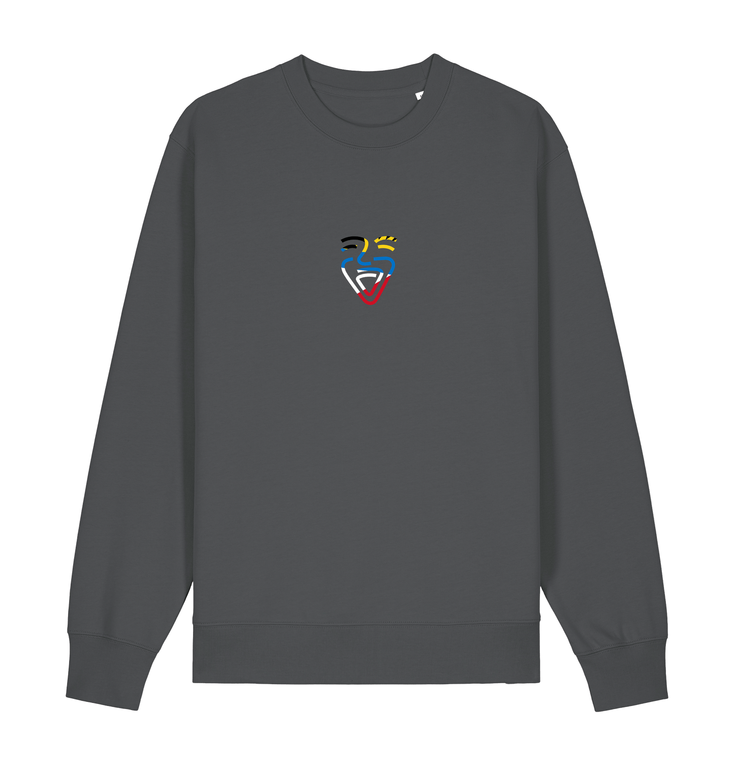 Anthracite Printed Sweater Front