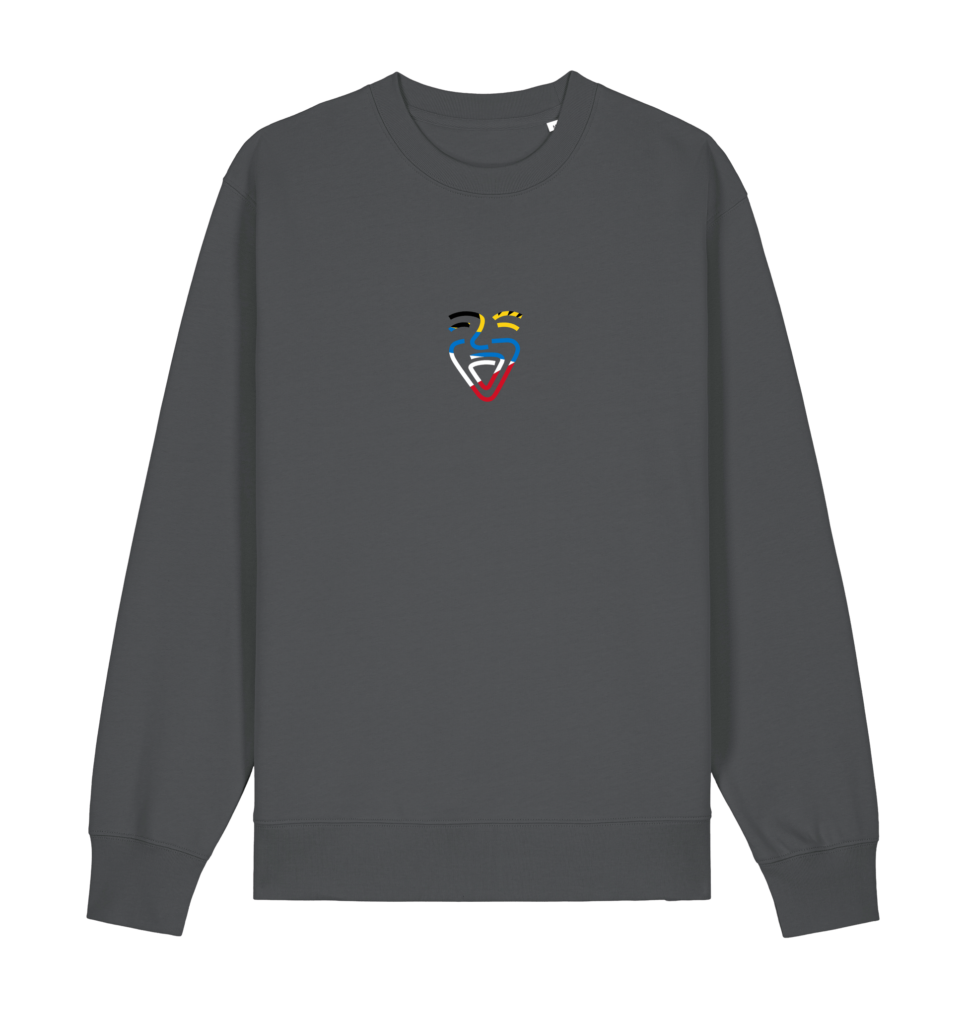 Anthracite Printed Sweater Front