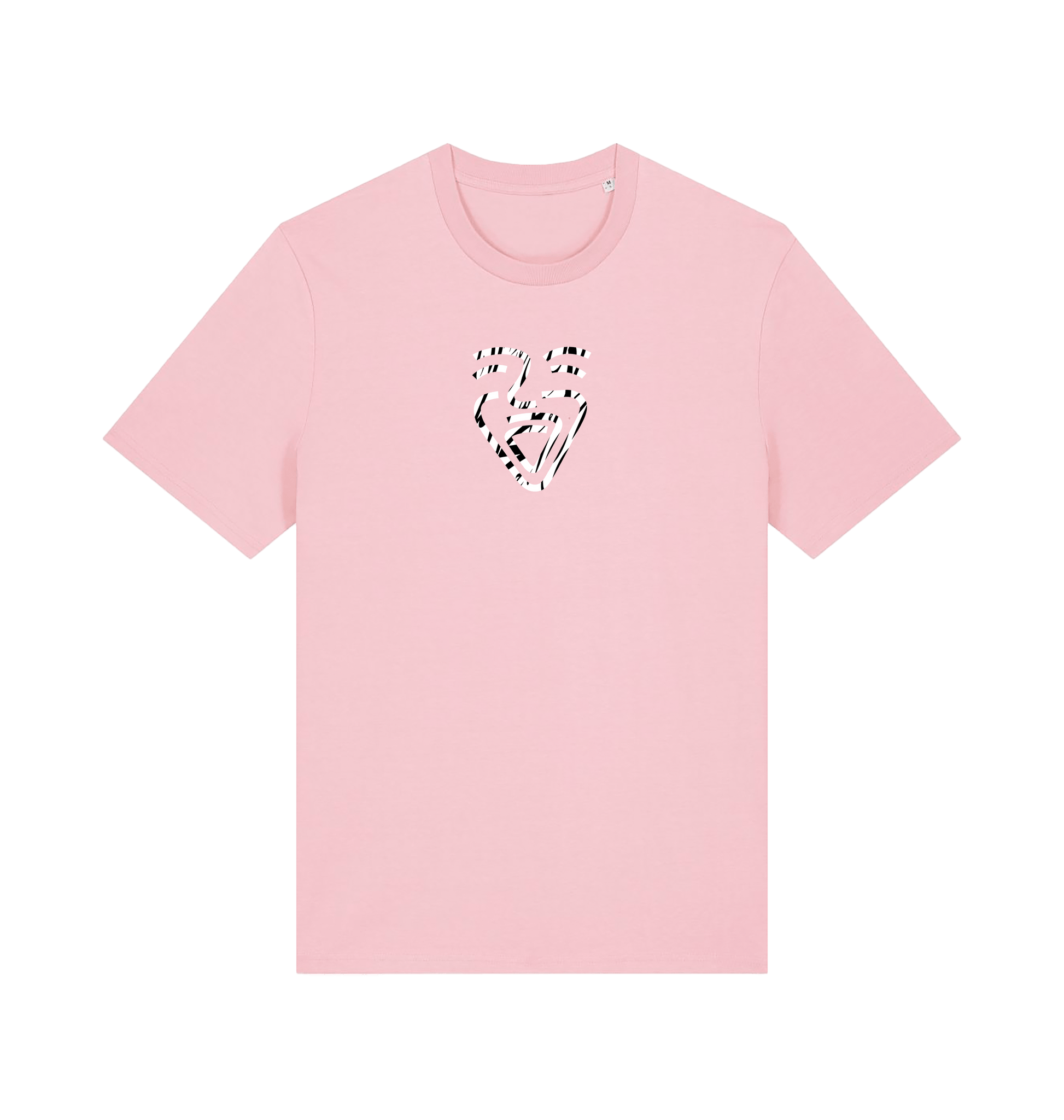 Cotton Pink Printed T-shirt Front