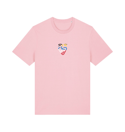 Cotton Pink Printed T-shirt Front