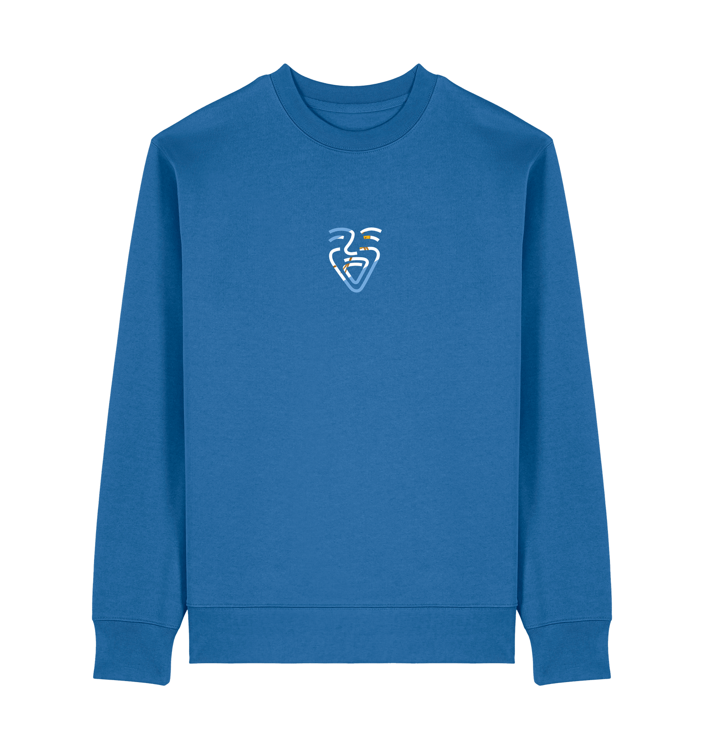 Mindful Blue Printed Sweater Front
