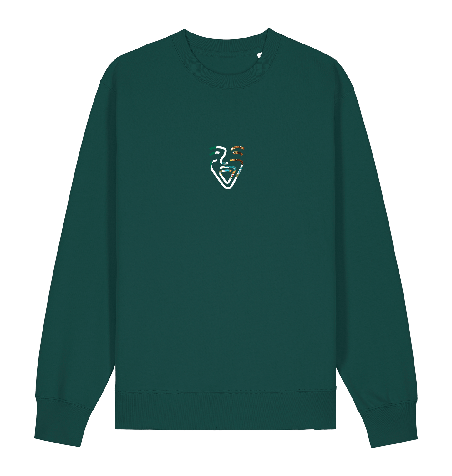 Glazed Green Printed Sweater Front