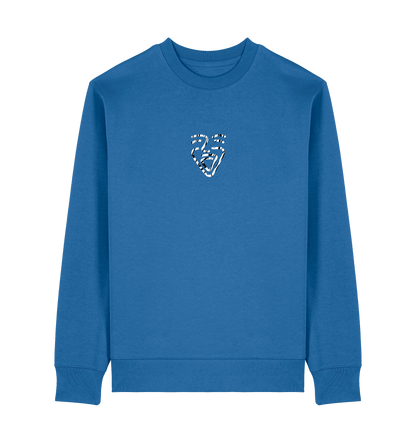 Mindful Blue Printed Sweater Front
