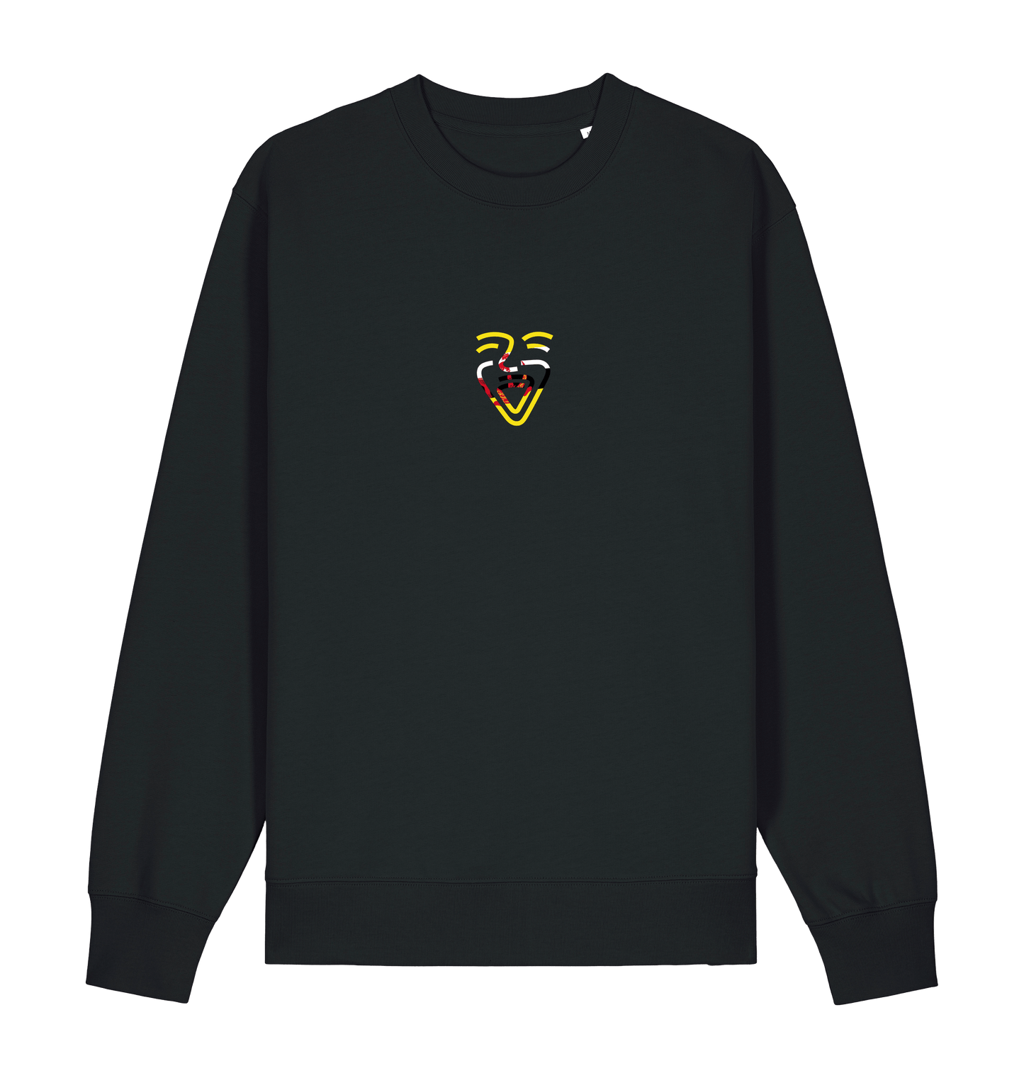 Black Printed Sweater Front