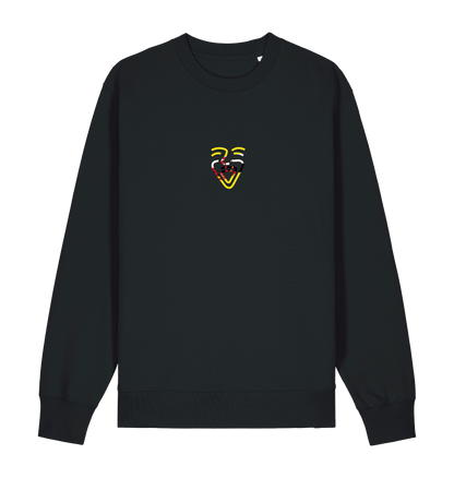 Black Printed Sweater Front