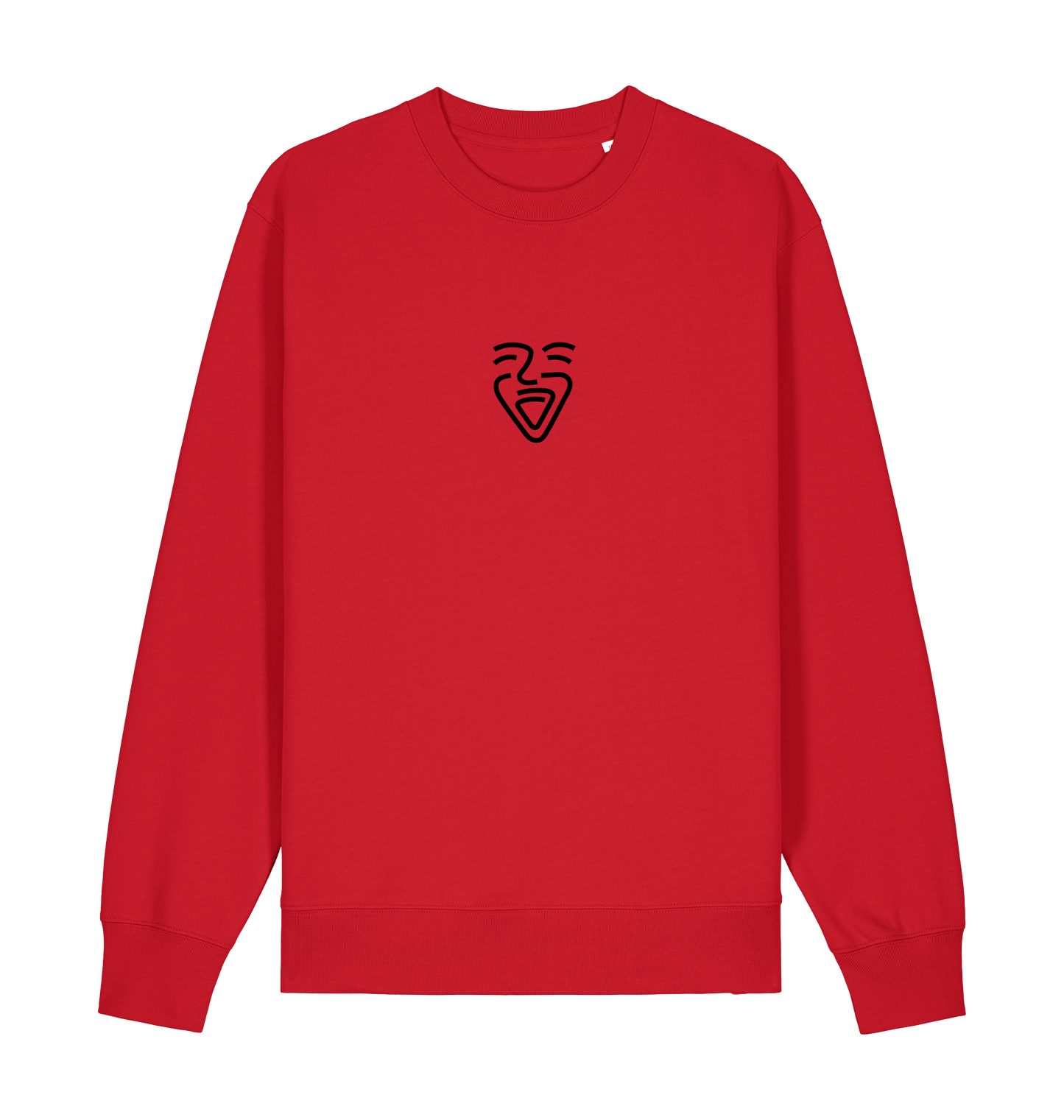 Red Printed Sweater Front