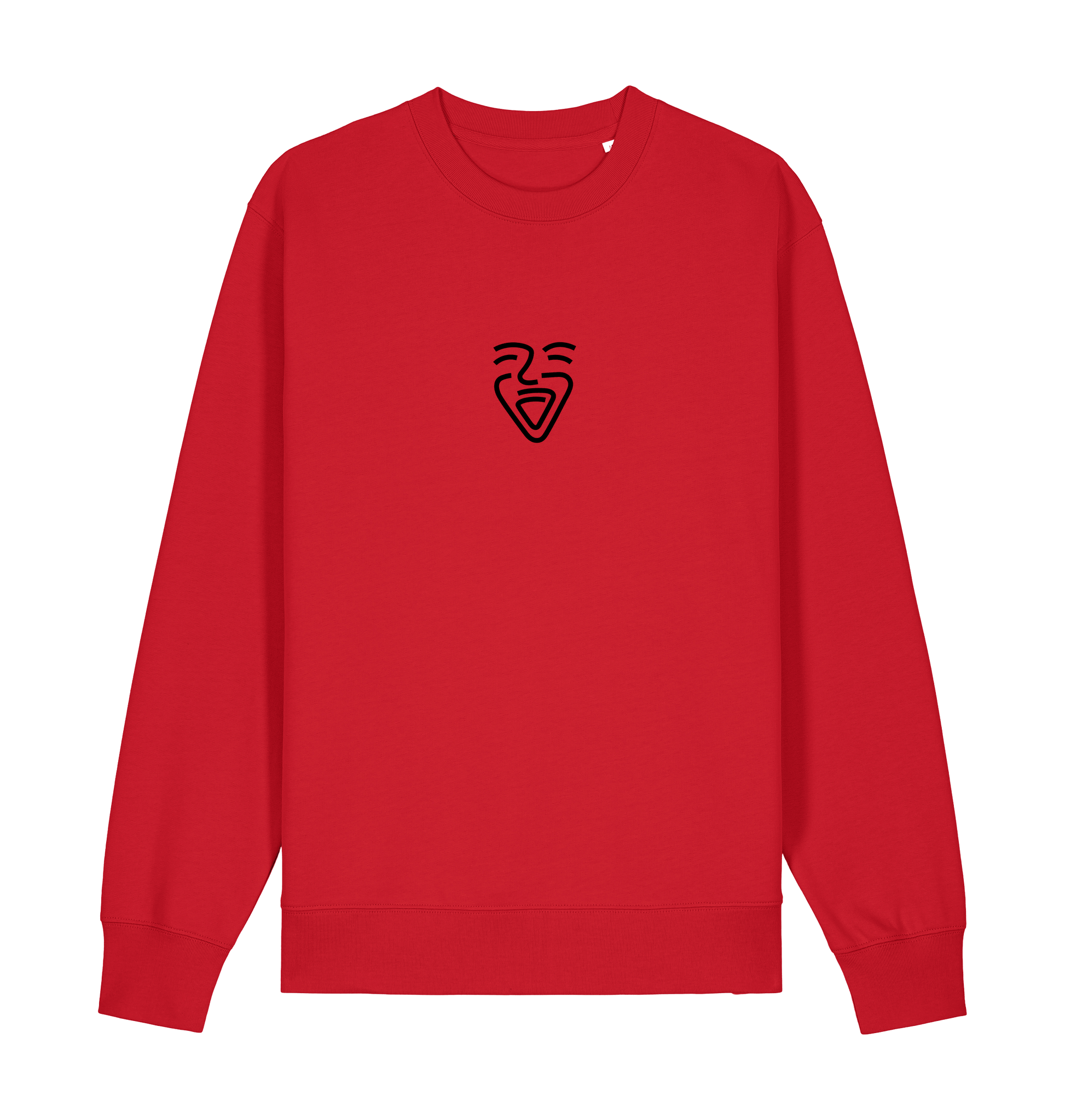 Red Printed Sweater Front