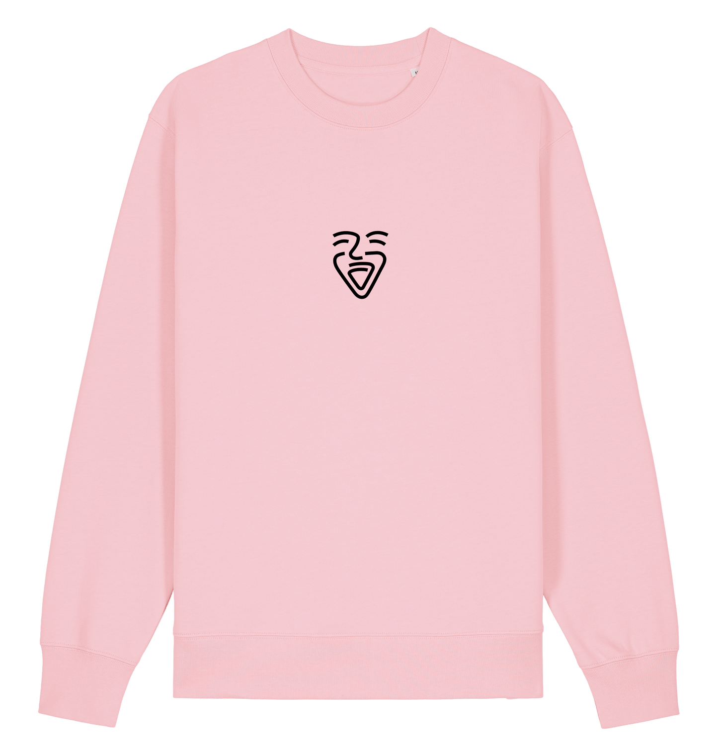 Cotton Pink Printed Sweater Front