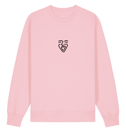 Cotton Pink Printed Sweater Front