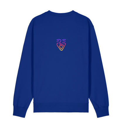 Worker Blue Printed Sweater Front