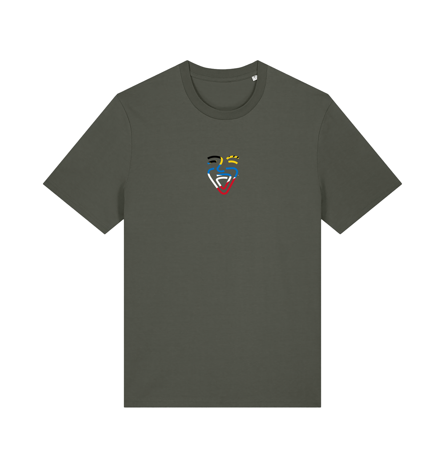 Khaki Printed T-shirt Front
