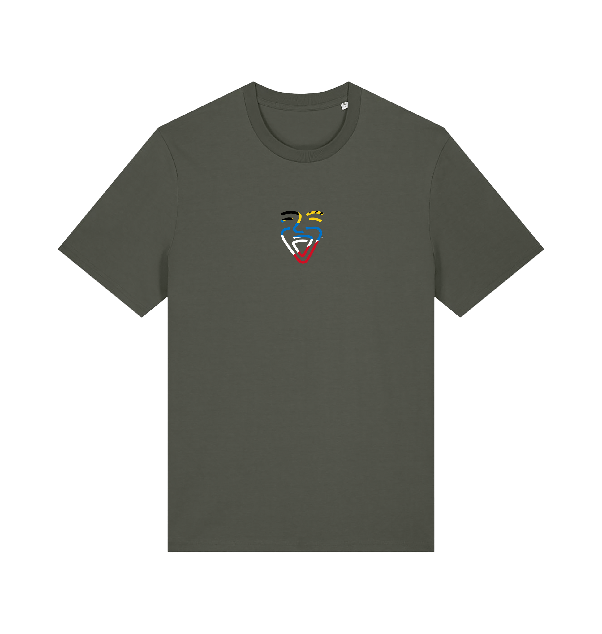 Khaki Printed T-shirt Front