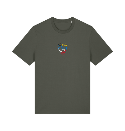 Khaki Printed T-shirt Front