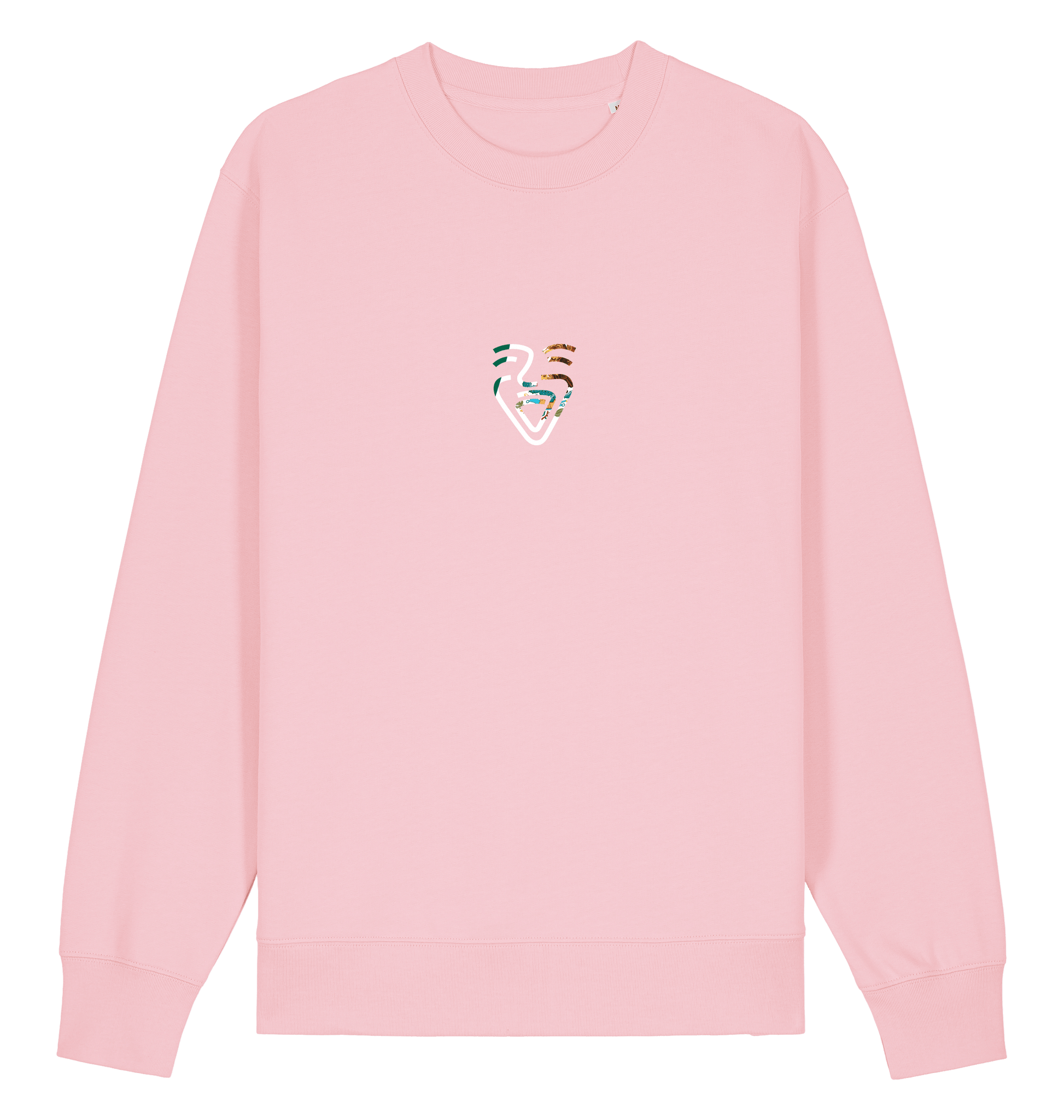 Cotton Pink Printed Sweater Front
