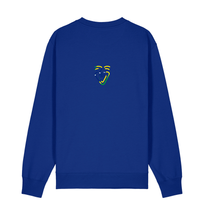 Worker Blue Printed Sweater Front