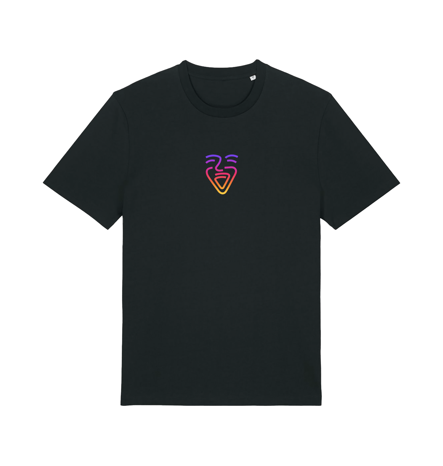 Black Printed T-shirt Front