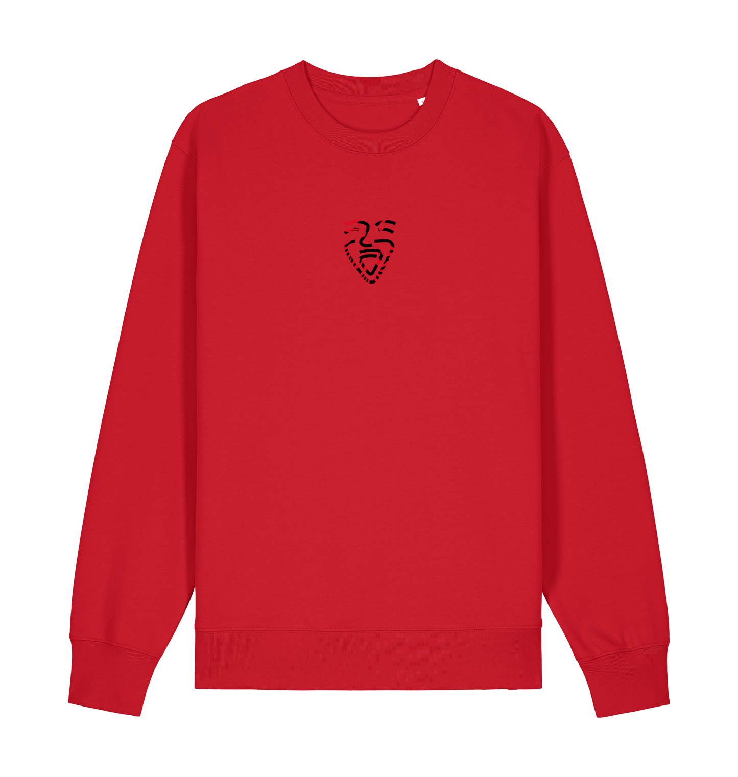 Red Printed Sweater Front