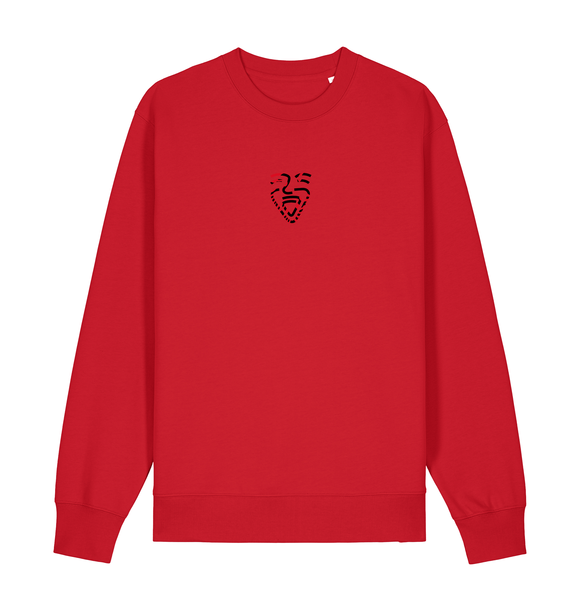 Red Printed Sweater Front