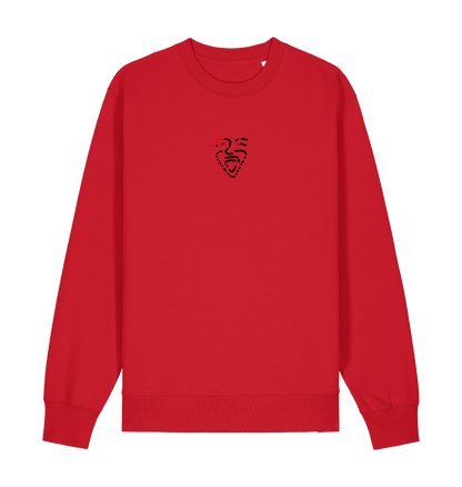 Red Printed Sweater Front