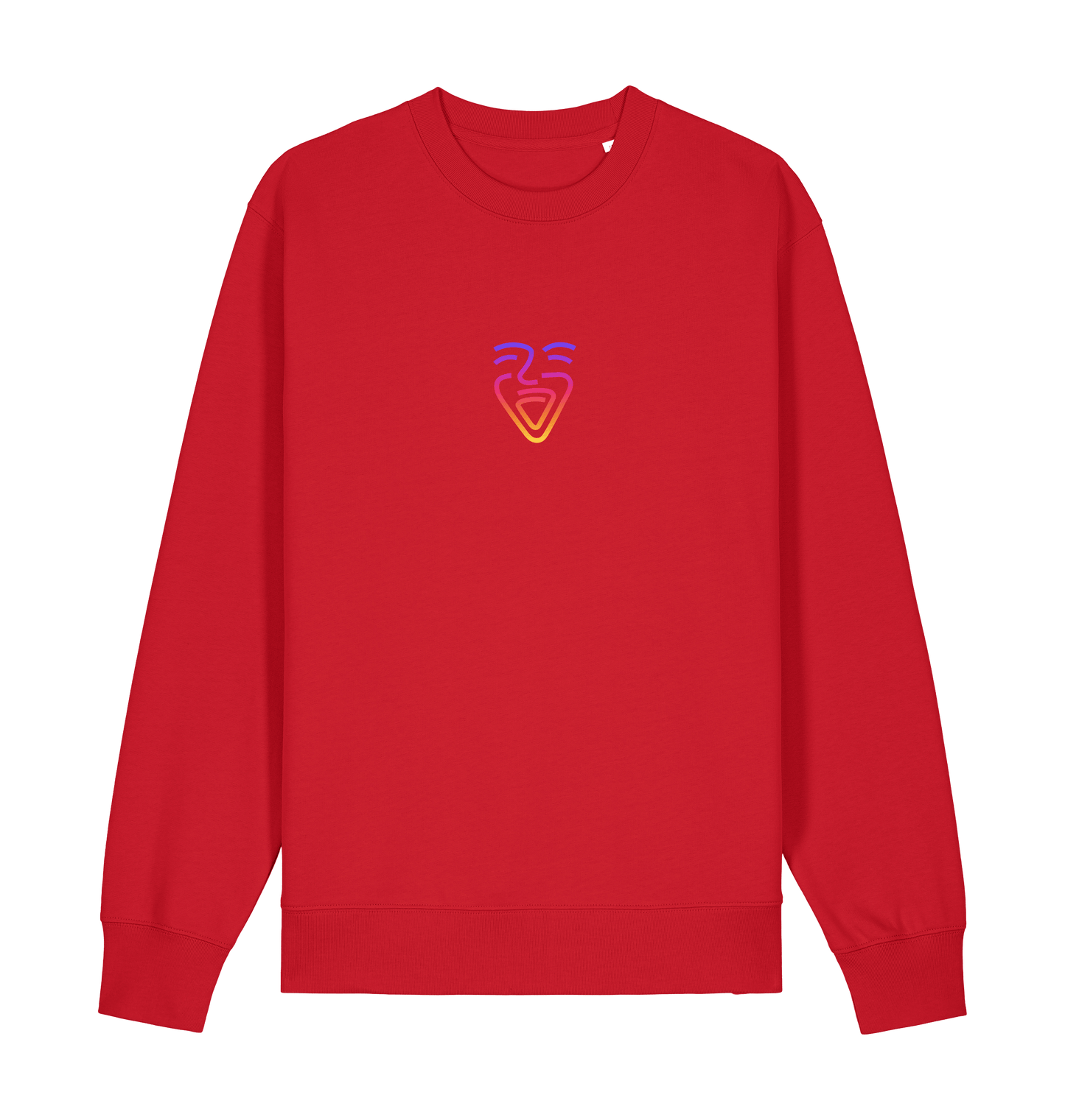 Red Printed Sweater Front