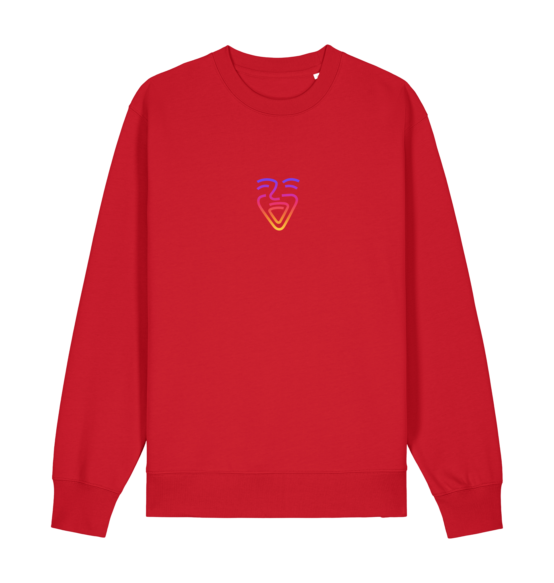 Red Printed Sweater Front