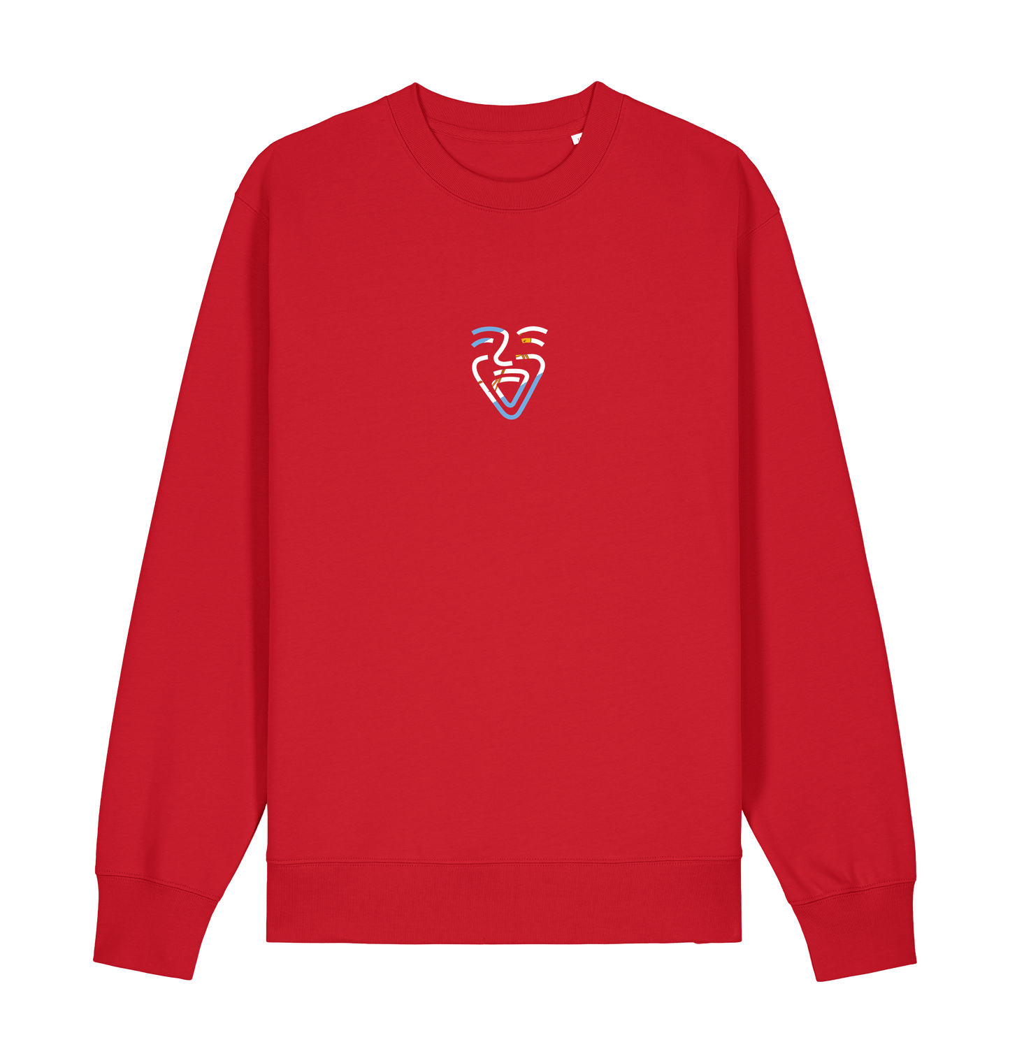 Red Printed Sweater Front