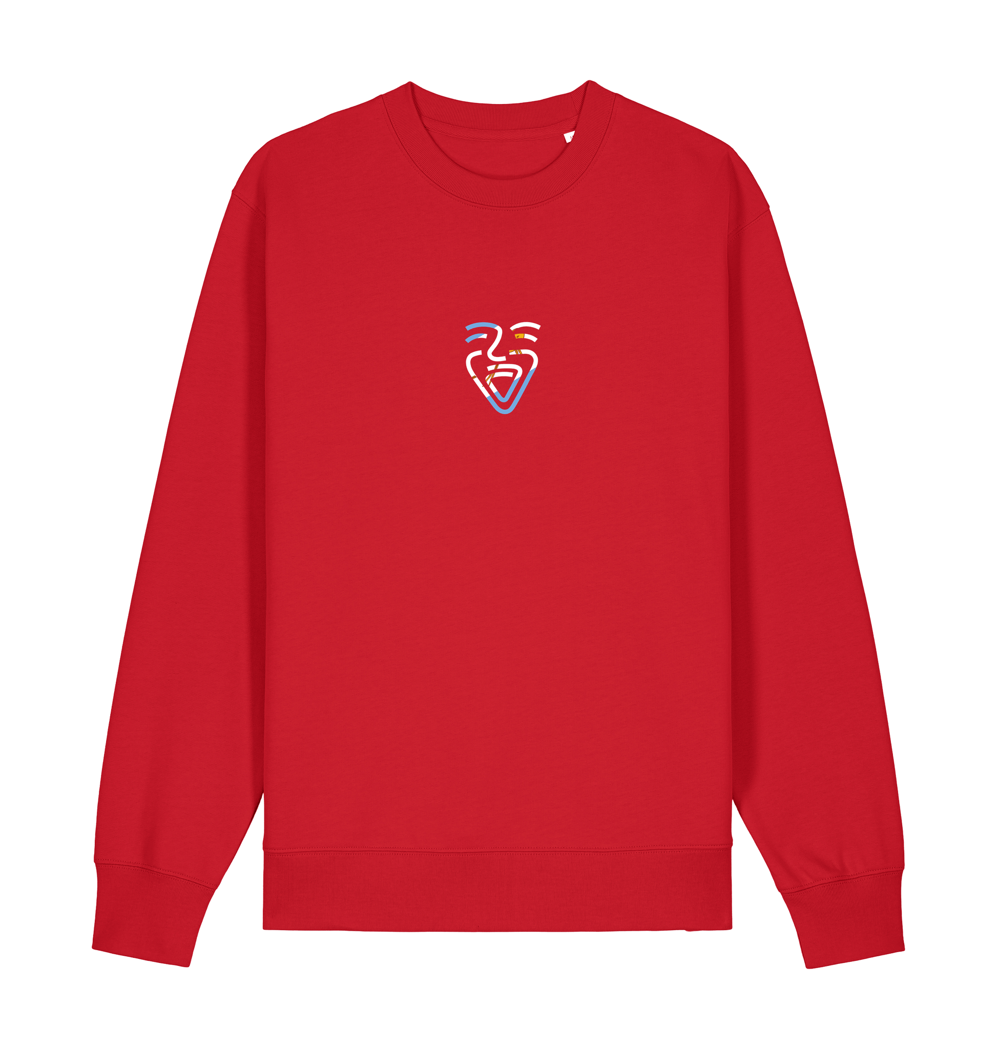 Red Printed Sweater Front